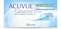 ACUVUE OASYS for PRESBYOPIA für Nah-, Zwischen- u. Fernsicht, Mehrstärkenlinse