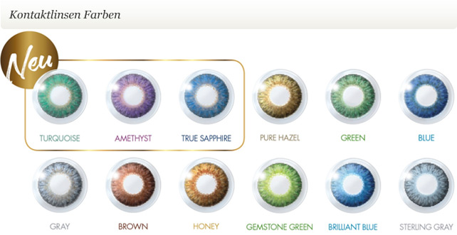 AIR OPTIX COLORS farbige Monats-Kontaktlinsen von Alcon - gut verträglich mit Aquazusatz